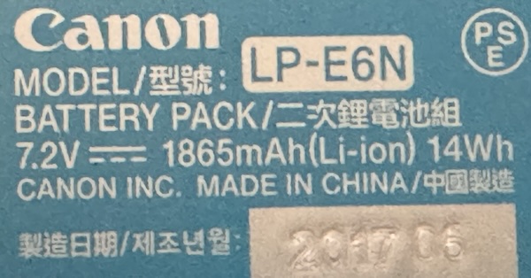 canon r6 battery type