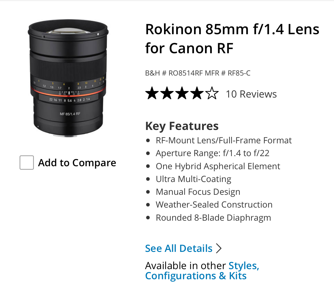 Canon EOS R6 Compatibility Issue with Samyang RF M... Canon Community