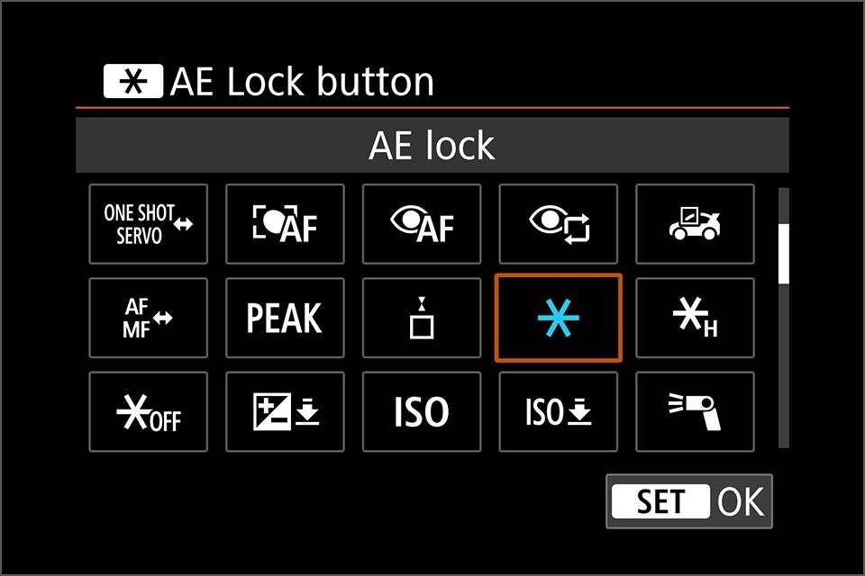 R6 Mk II ambient exposure lock, no hold