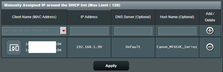 Router - Reserve IP