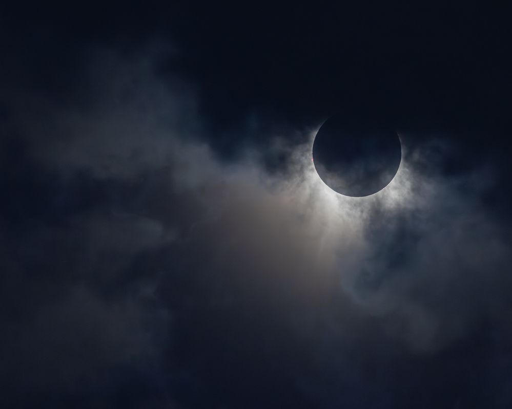 Cloudy eclipse