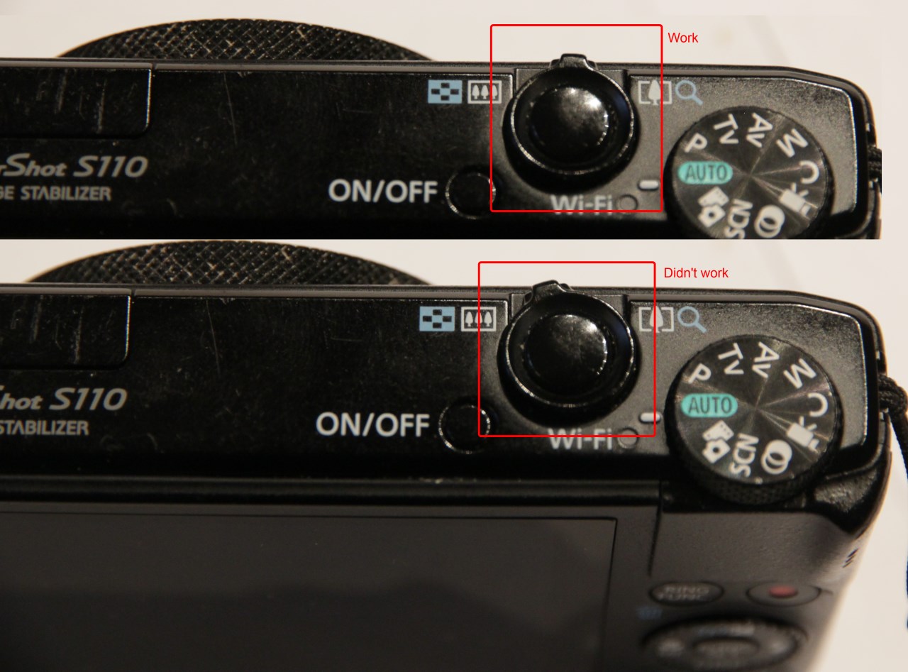 s110 menu button not working Canon Community