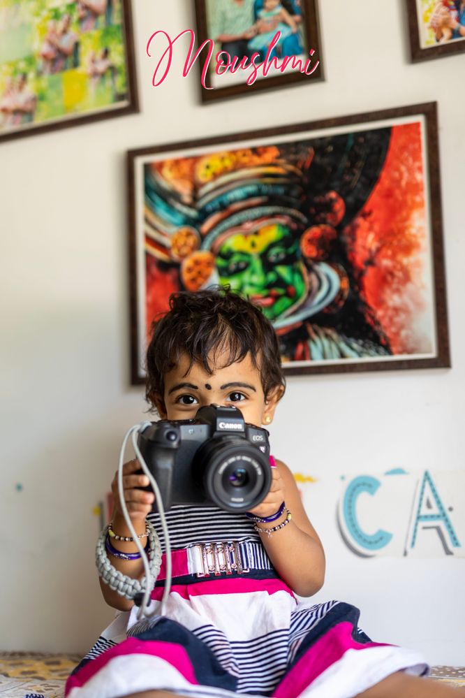 canon camera with baby