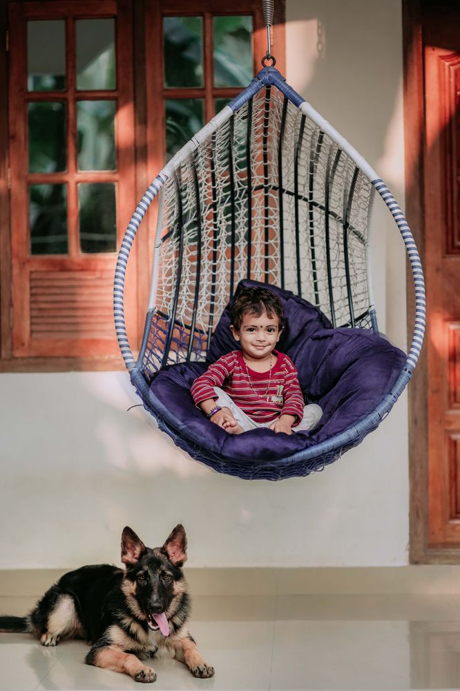 baby & dog friendship