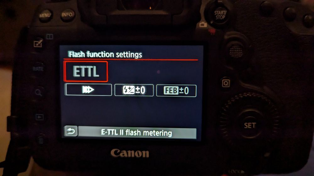 In camera flash menu options for older speedlites such as the 220EX, 380EX & 420EX