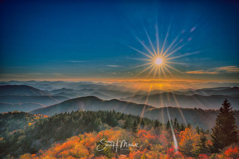 Sunset at Cowee Overlook, Blueridge Parkway