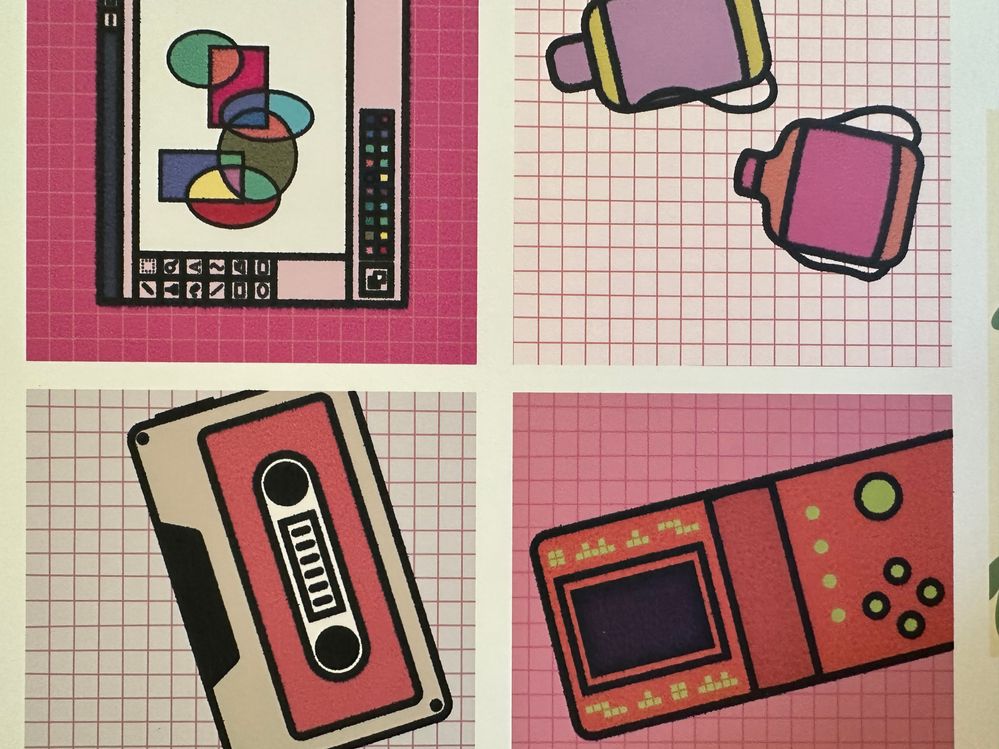 Some colours have grains and black ink is bleeding on photo paper matte stock.