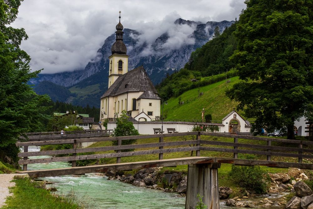 Beautiful church in Ramsau, Berchtesgaden