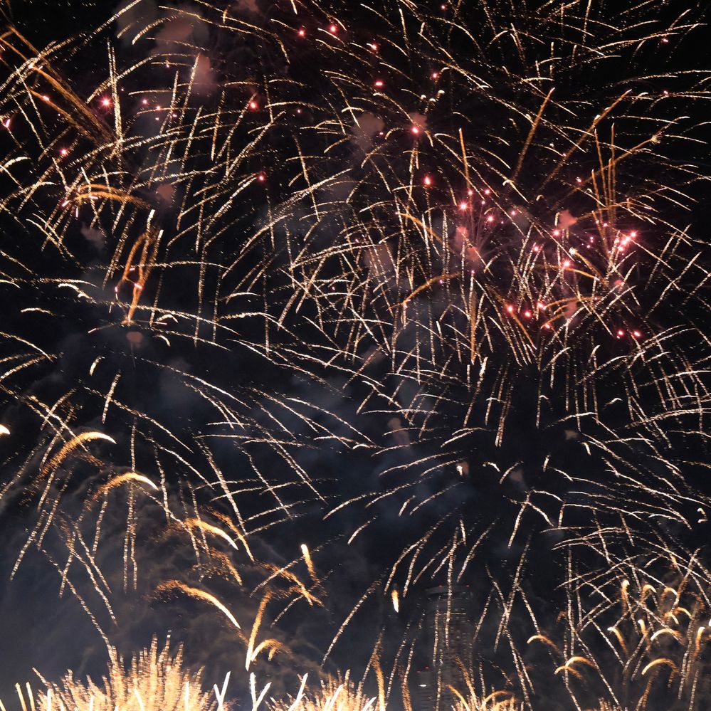 firework over Marina Bay, Singapore