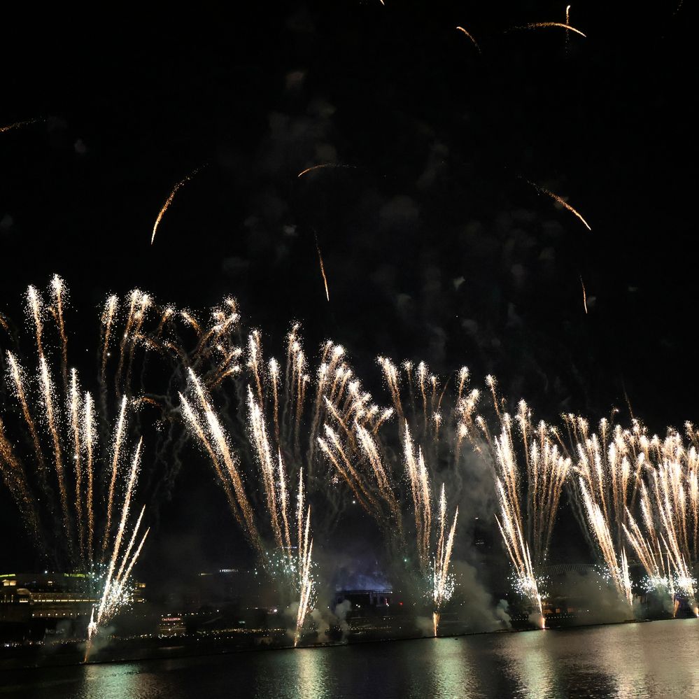 fireworks at Marina Bay, Singapore