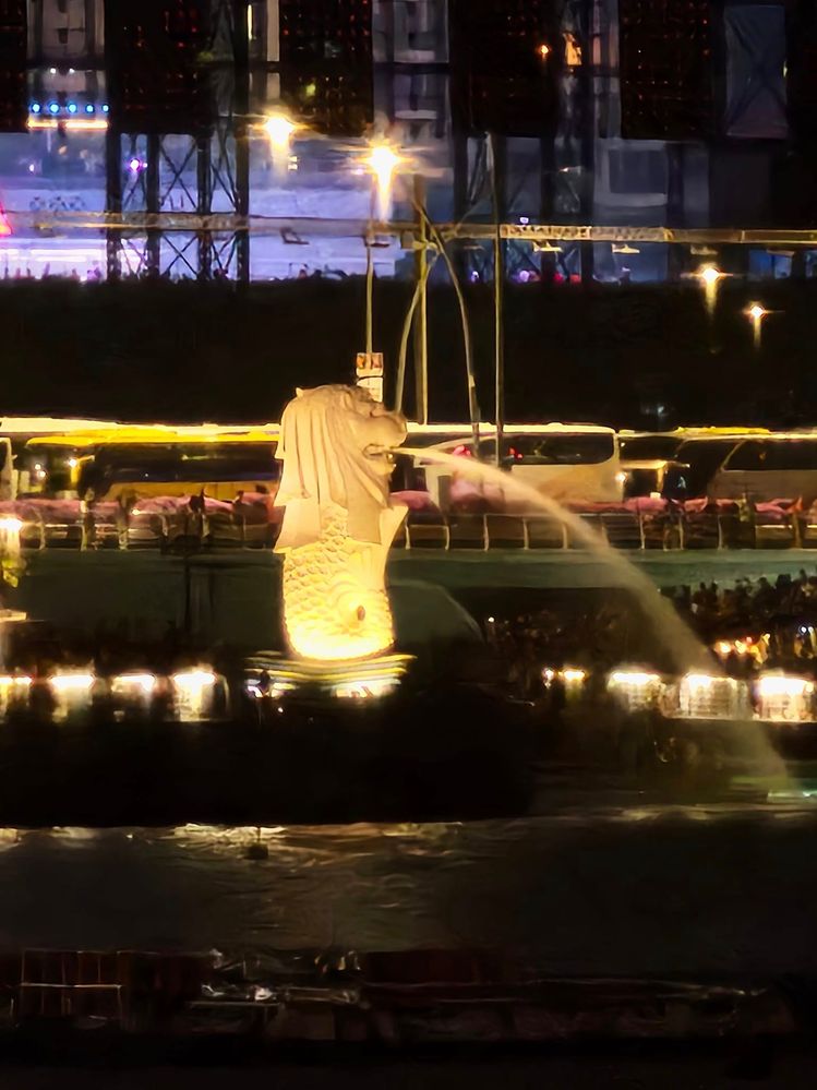 Merlion Park Singapore Night view