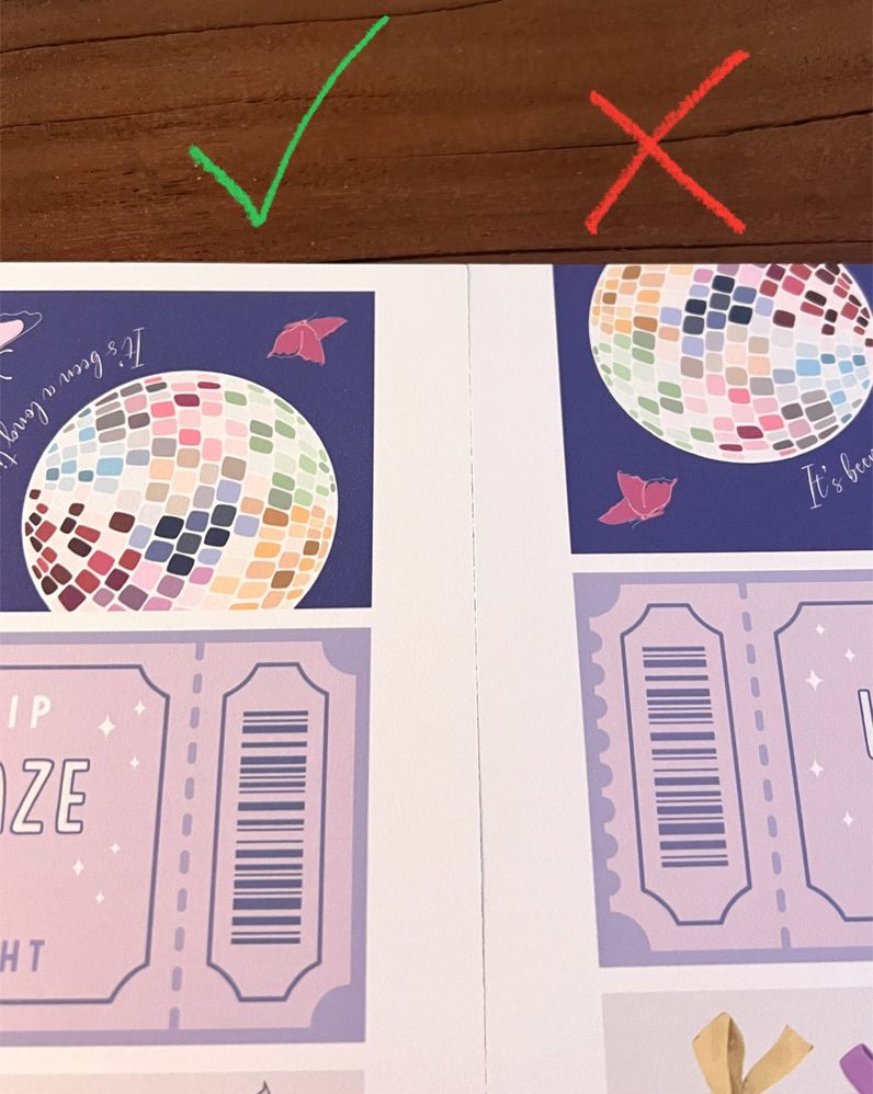 Left: Printed Correctly ; Right: Page Cut Off