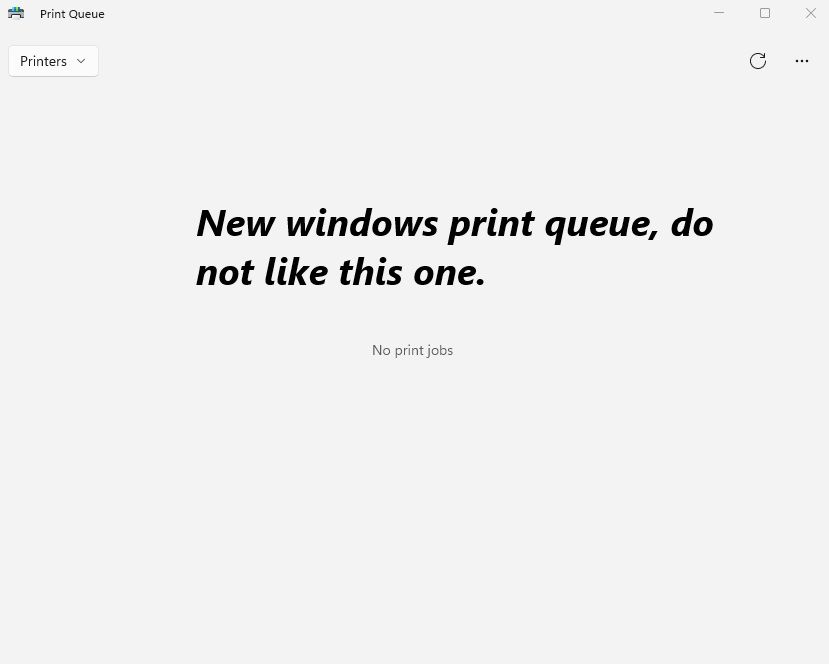 New Windows Print Queue