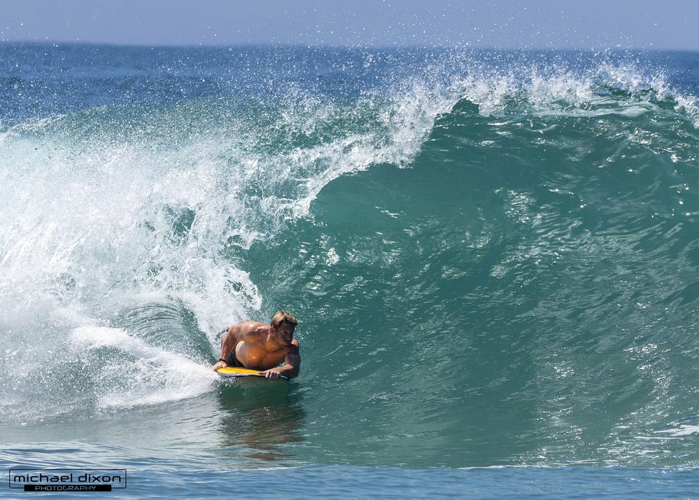 bodyboarder finds an open face