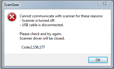 LiDE error > Cannot communicate with ... - Page 3 Canon Community