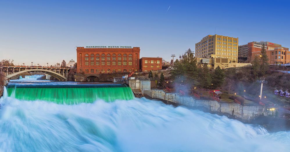 Full Winter Flow at Spokane Falls