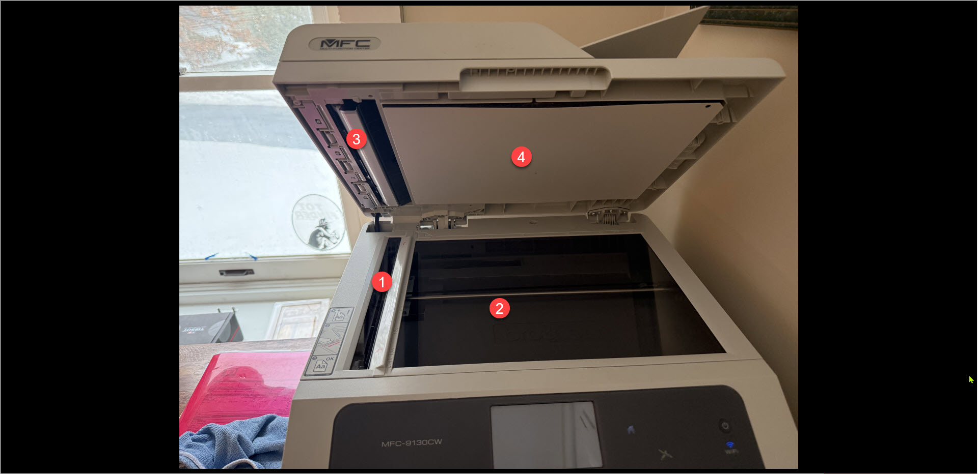 Black Vertical Line when Scanned with ADF - Brothe - Canon