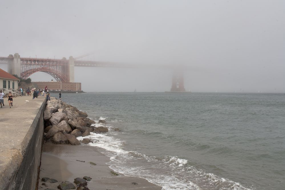 GG Bridge as seen from Warming Hut Cafe. Canon 5D with EF 40mm F2.8 at 1/800sec at f/11 ISO-800