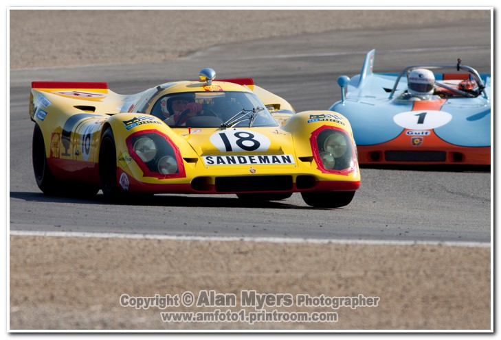 Porsches in Turn 1, Mazda/Laguna Seca Raceway