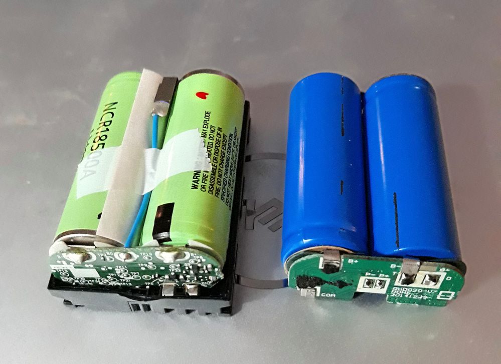 Canon LP-E6N (R) and Wasabi LP-E6 (L)