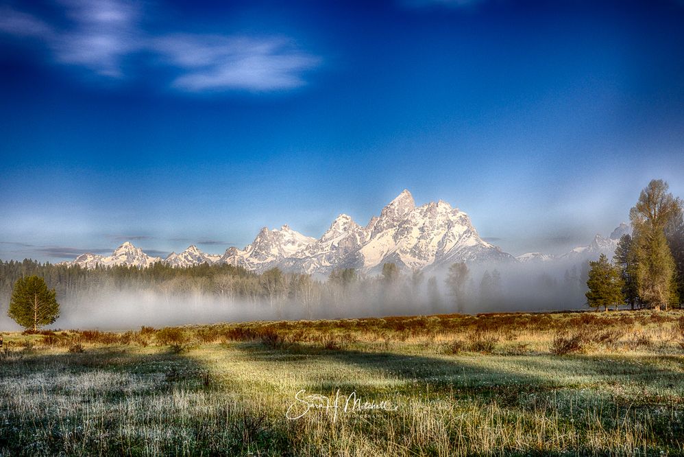 Morning light in the Tetons