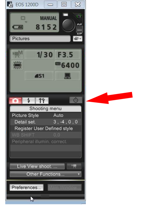 canon EOS 1200D. the time laps button in the eos... Canon Community