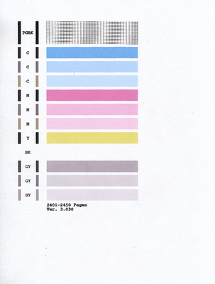 print nozzle check pattern