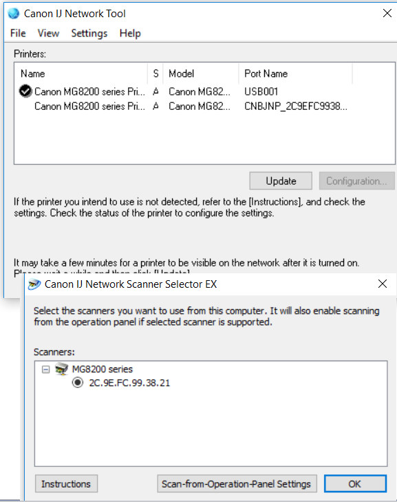 MG8200 cannot scan from top of printer Canon Community