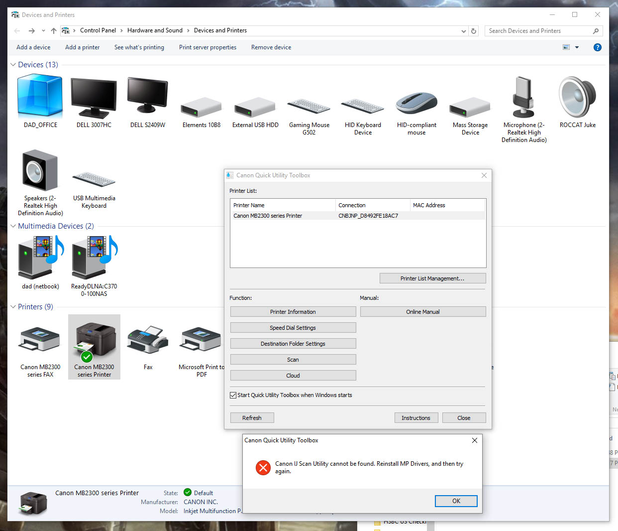 scan utility canon windows 10